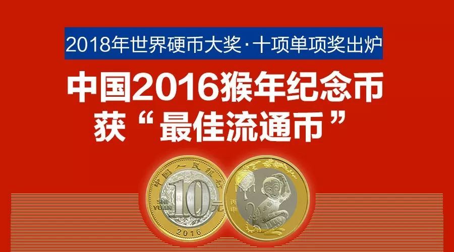 2016猴币获2018年世界硬币大奖“最佳流通币”