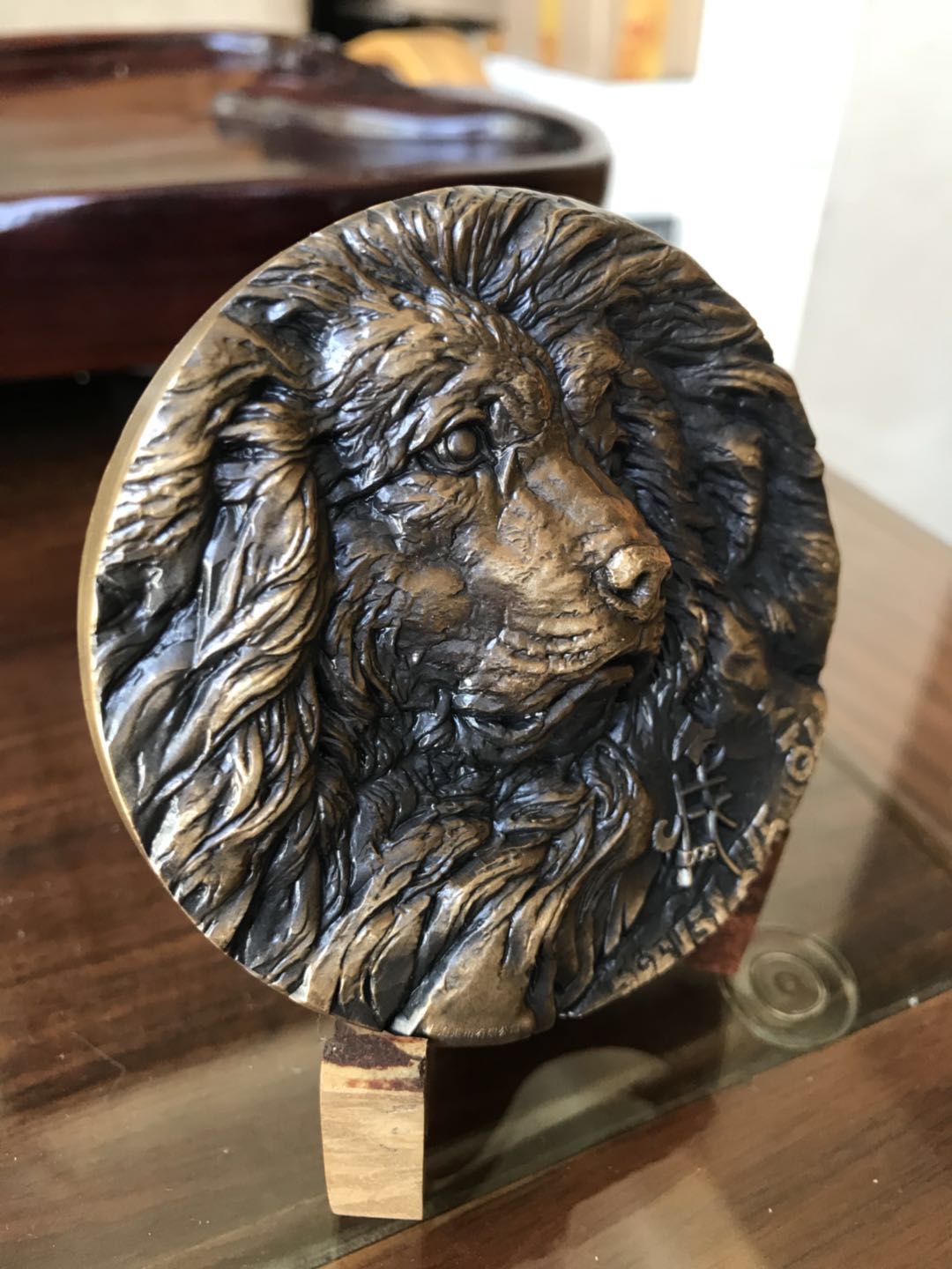 上海造币有限公司 朱熙华(2018年)高浮雕狗年生肖大铜章