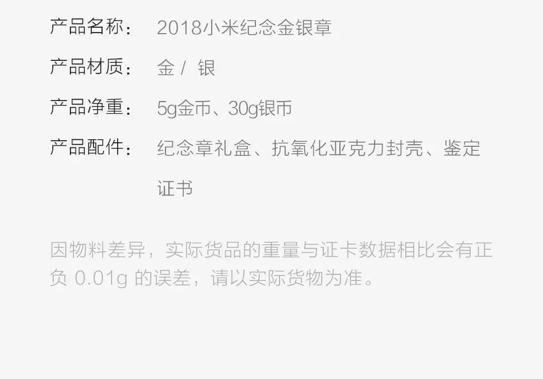 小米发行纪念章