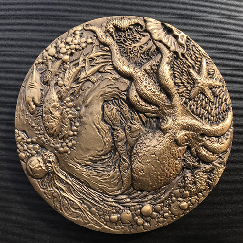 现货销售:上币“生命”系列之海洋、陆地、天空150mm大铜章