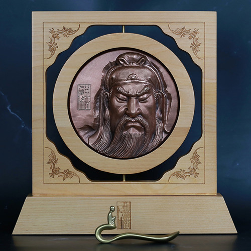 现货预定:上币120毫米双面高浮雕《财神到》大铜章