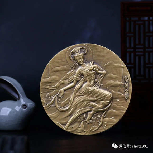 新品预定：中国古代神话《嫦娥奔月》纪念铜章