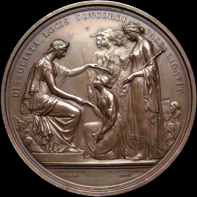 第一枚世博会纪念铜章：1851年伦敦世博会纪念铜章